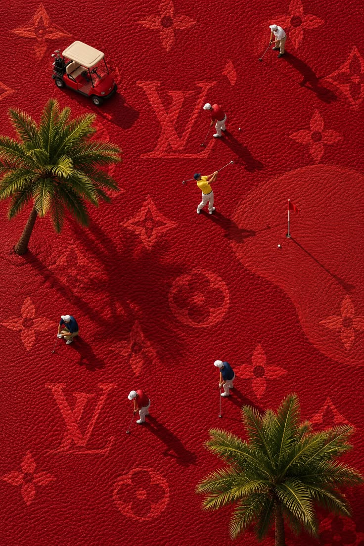 Louis Vuitton – Red Riviera - Luxury metal wall art plate