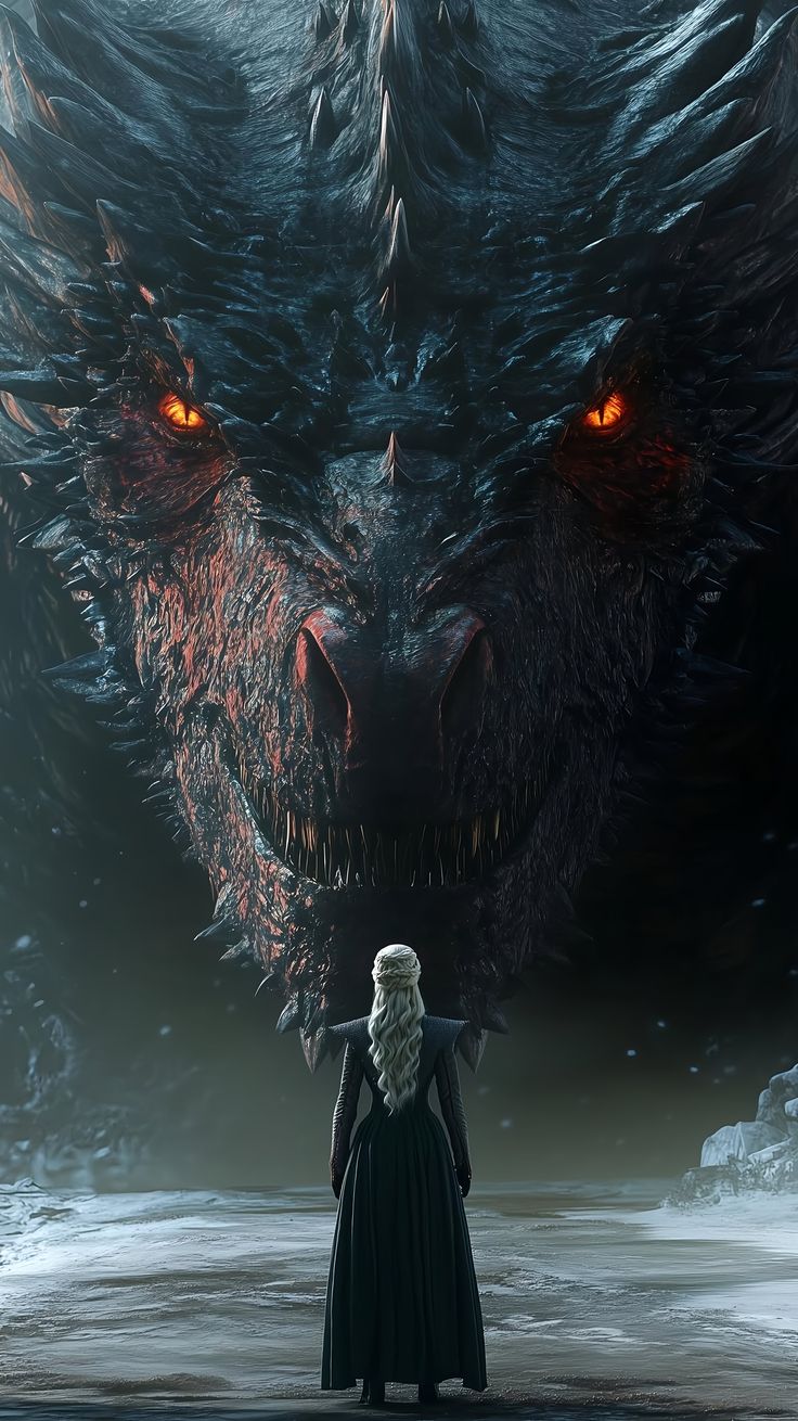 Mother of Dragons – The Encounter - Movies/Shows metal wall art plate