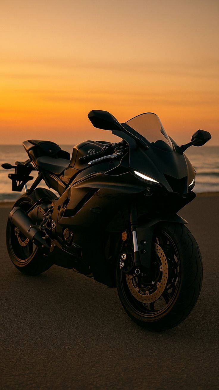 Sunset Superbike – Rear View - Automotive metal wall art plate