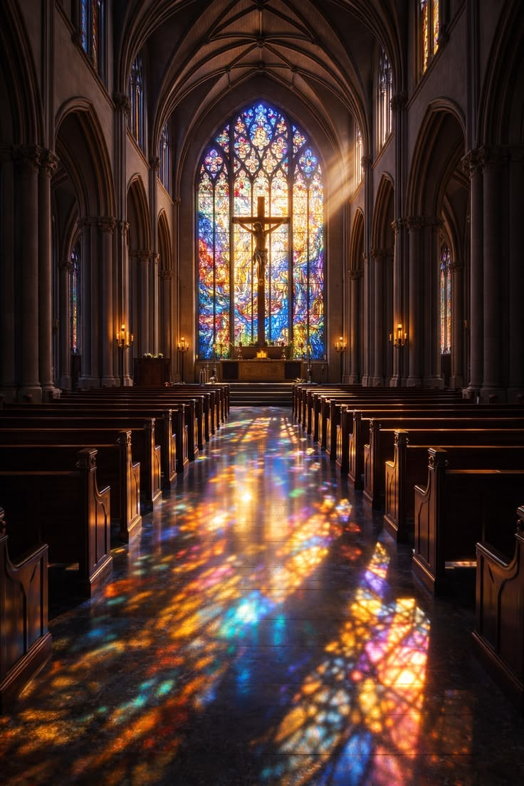 Cross of Living Light - Christianity metal wall art plate