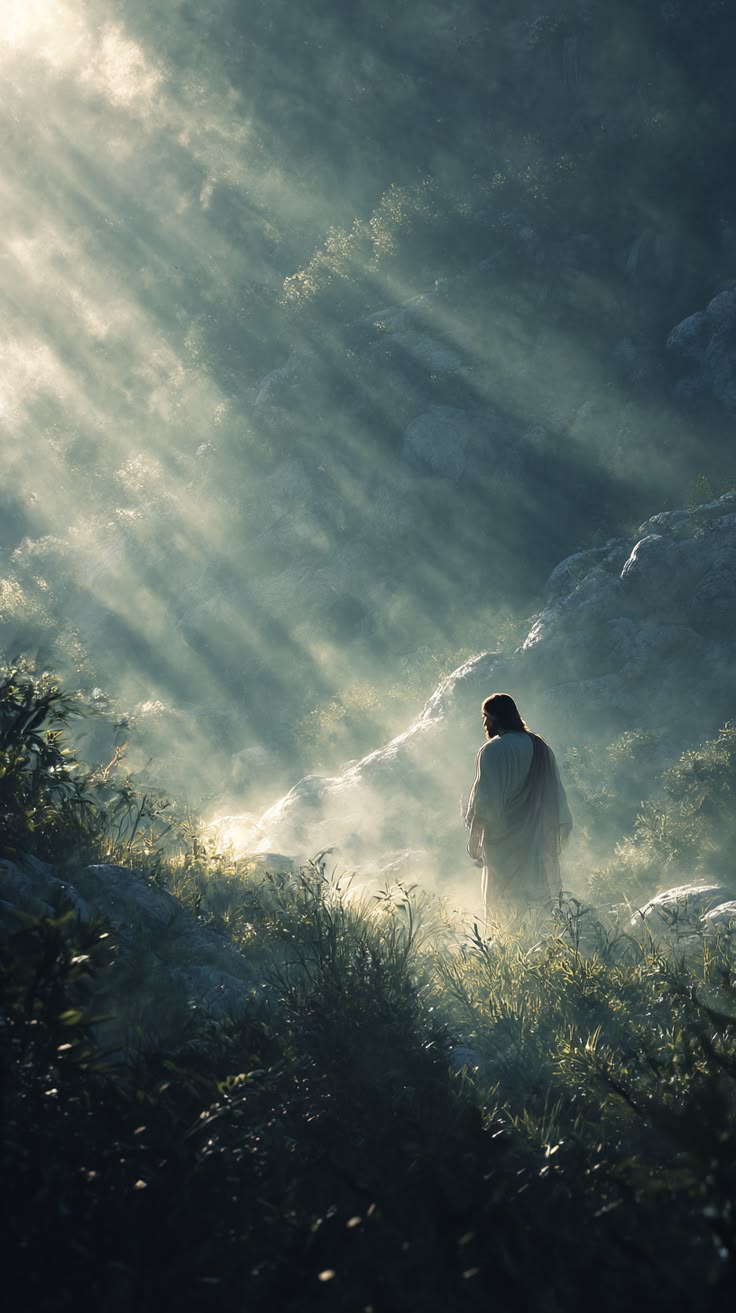 Walking in His Light - Christianity metal wall art plate