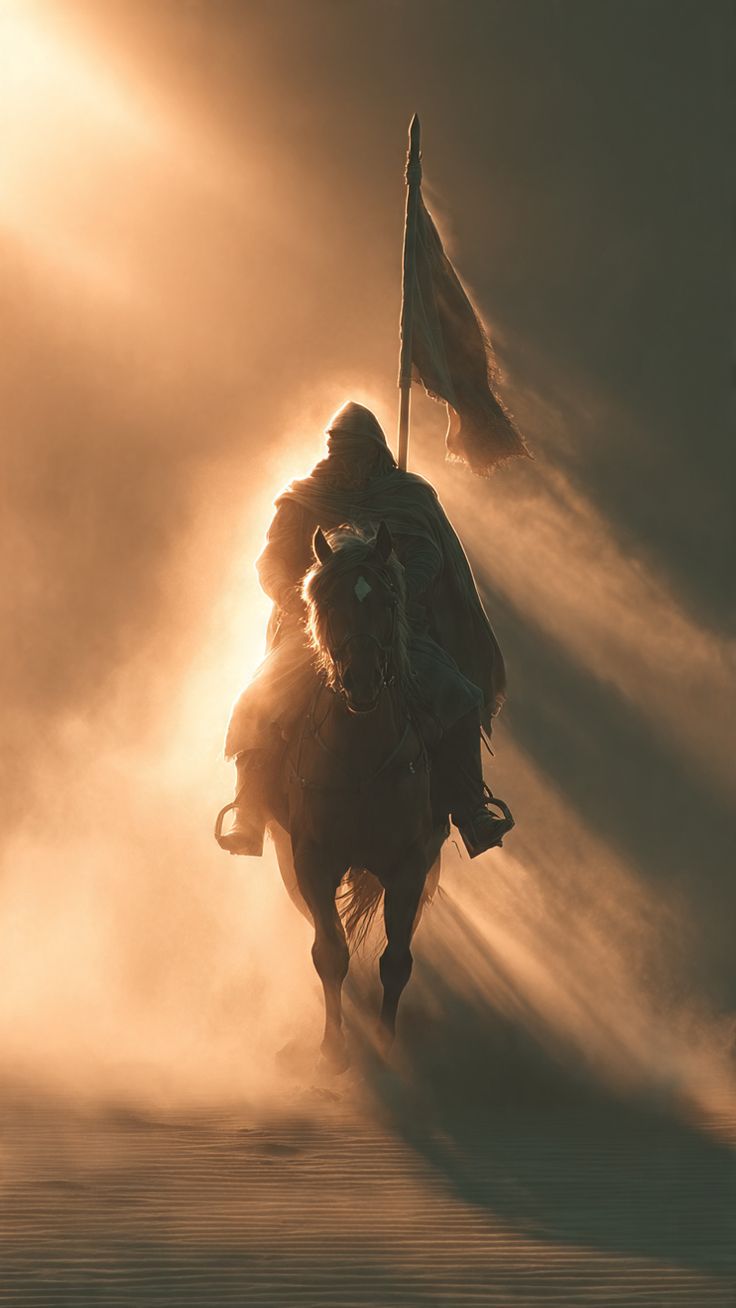 Rider of the Dawn - Islam metal wall art plate