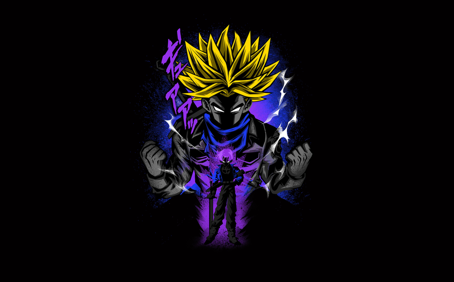 Future Trunks – Super Saiyan Resolve - Anime metal wall art plate