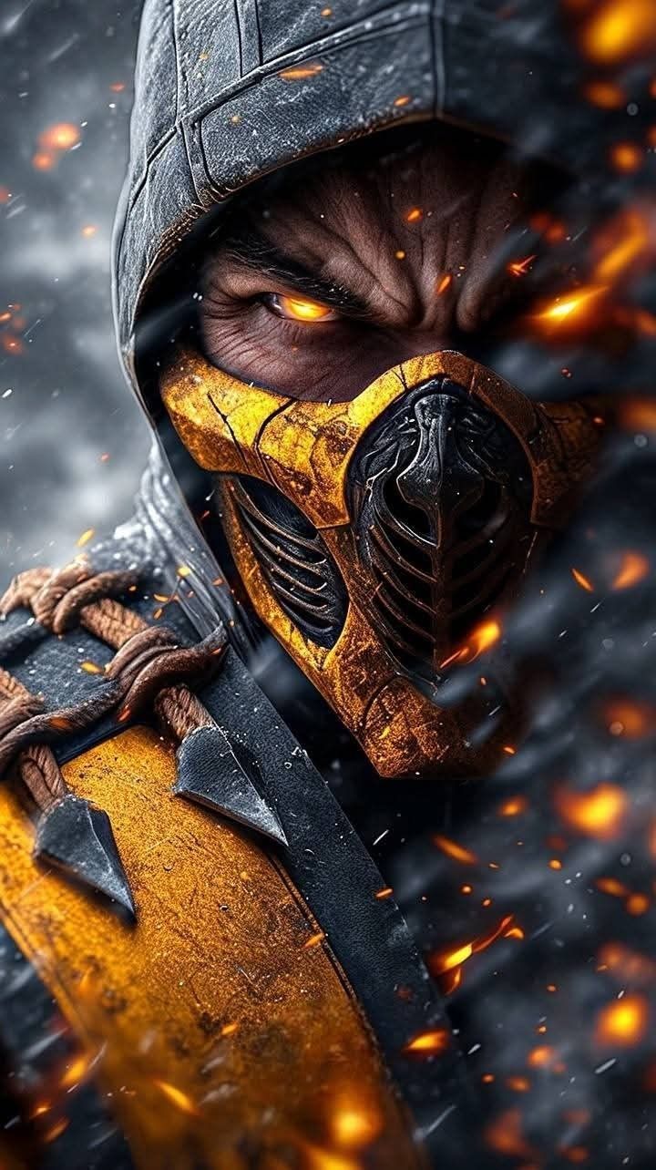 Mortal Kombat – Scorpion Inferno - Gaming metal wall art plate