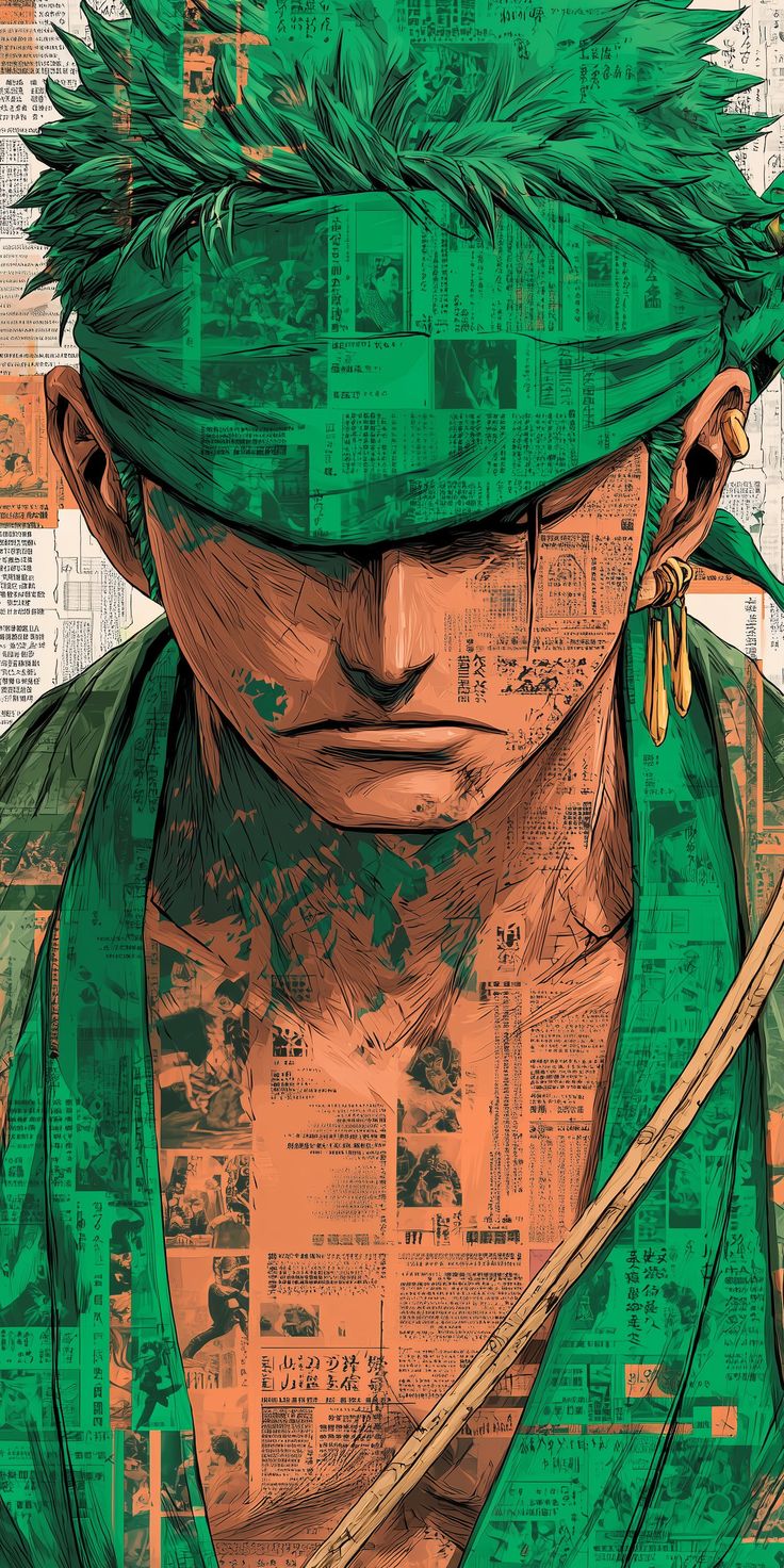 Roronoa Zoro – Manga Warrior - Anime metal wall art plate