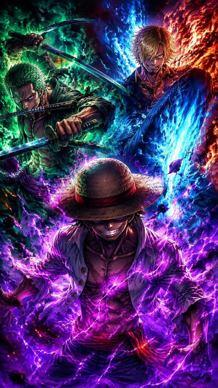 One Piece – Monster Trio - Anime metal wall art plate