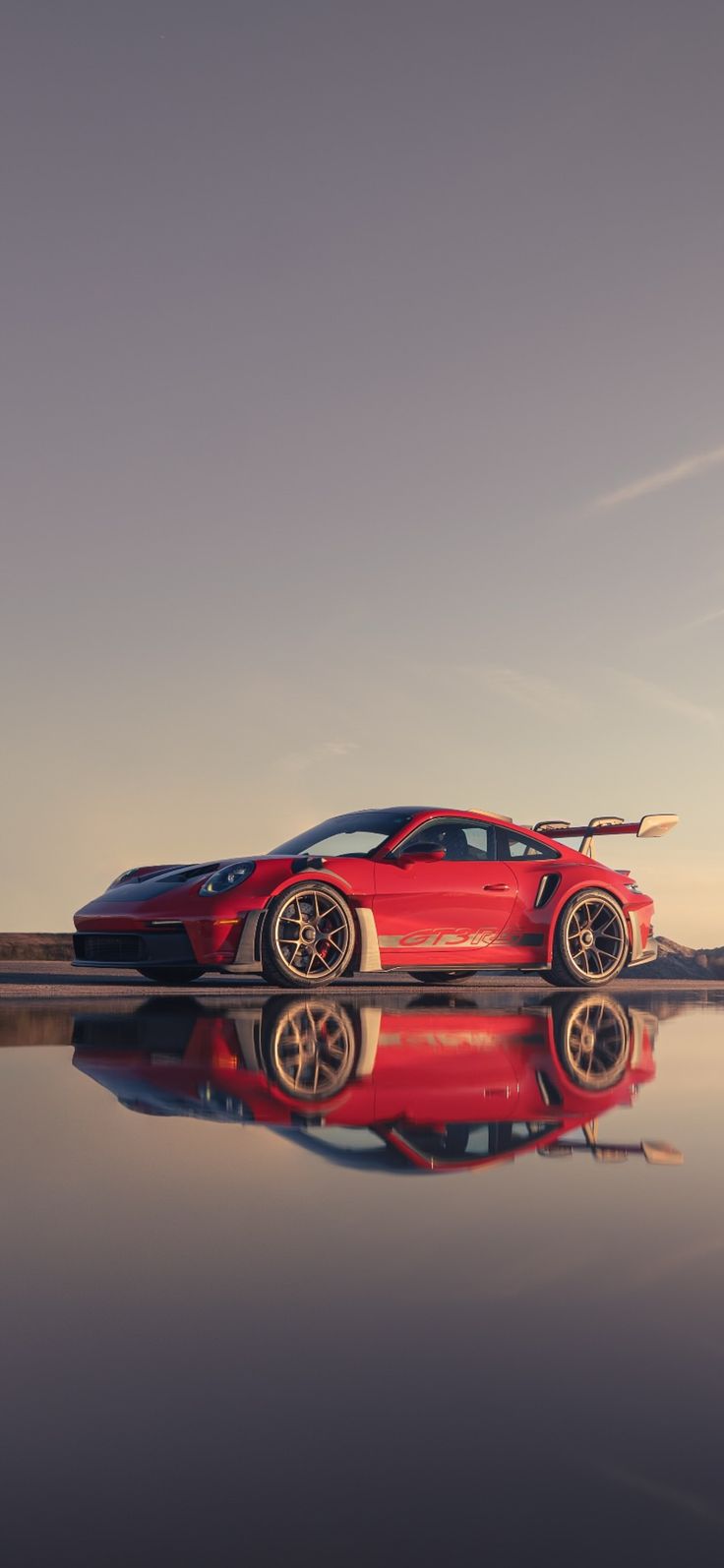 Porsche GT3 RS – Red Horizon - Automotive metal wall art plate