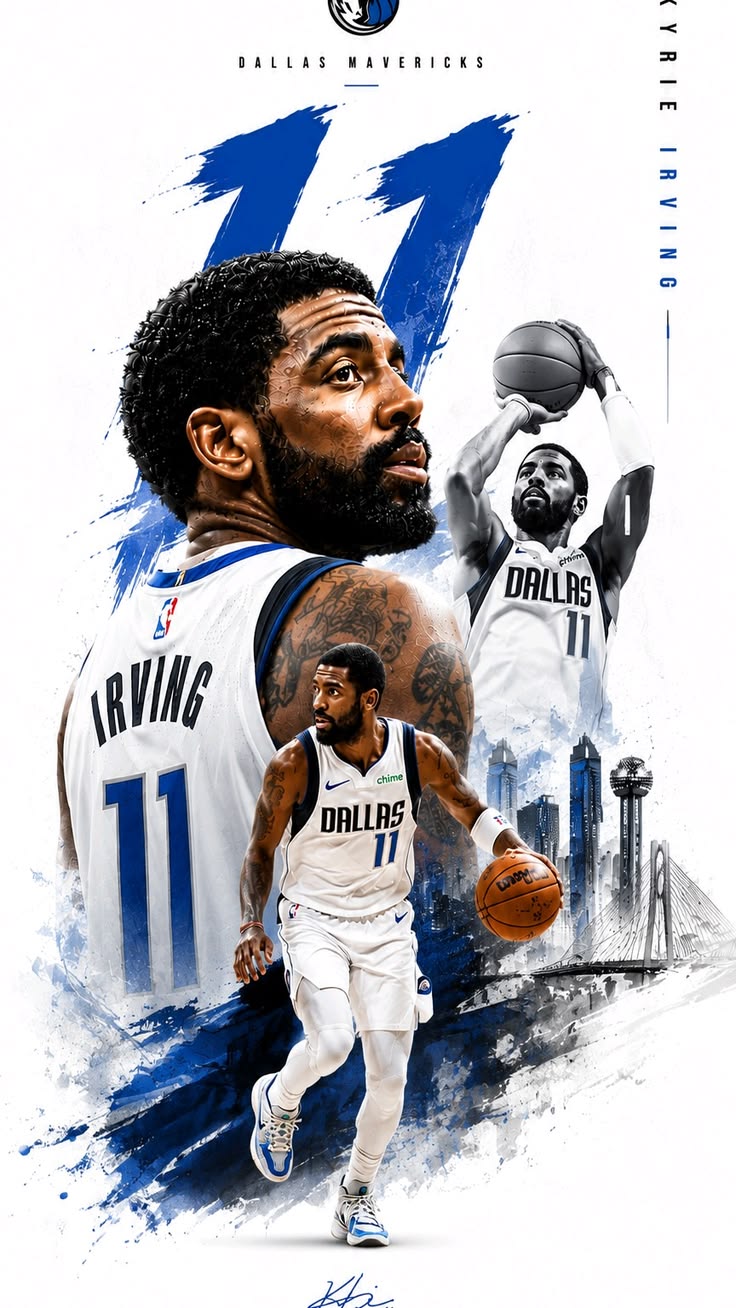 Kyrie Irving – Dallas - Sport metal wall art plate