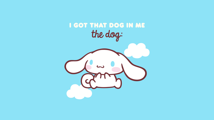 Dog In Me – Blue - a small white character on flat blue under the line I got that dog in me, on a metal wall art plate