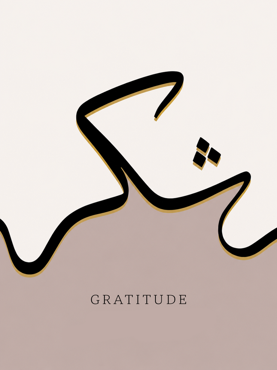Shukr - Gratitude - Islam metal wall art plate