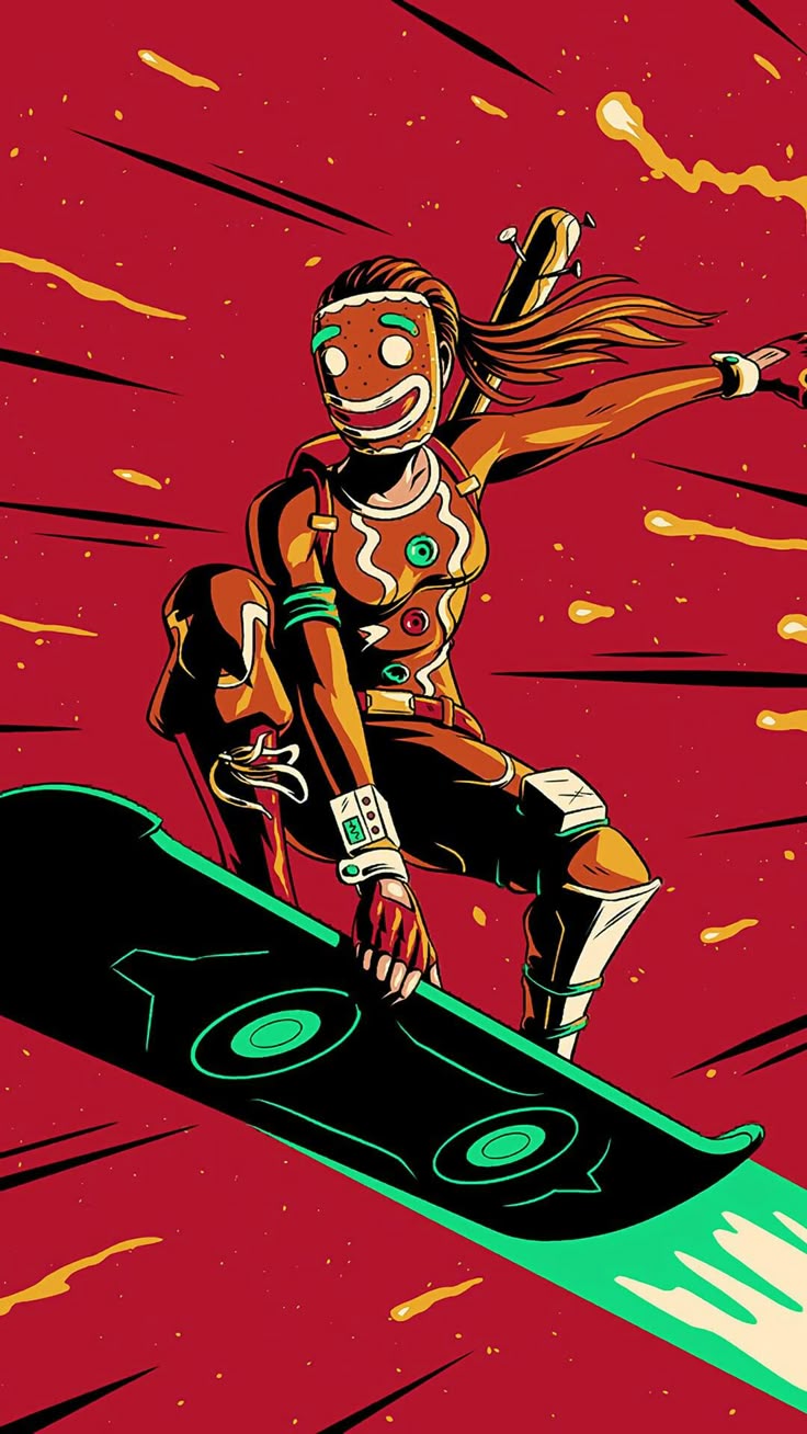 Fortnite – Gingerbread Hoverboard - Gaming metal wall art plate