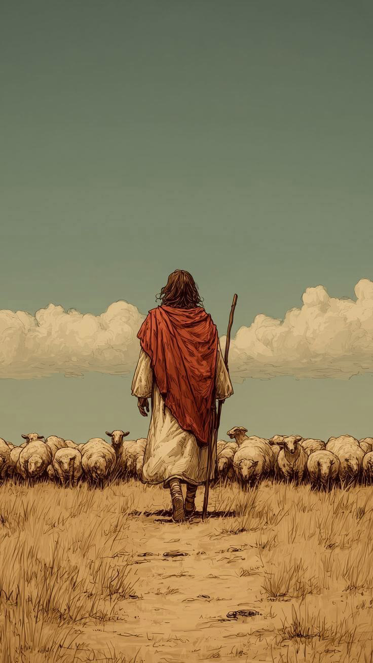 The Good Shepherd - Christianity metal wall art plate