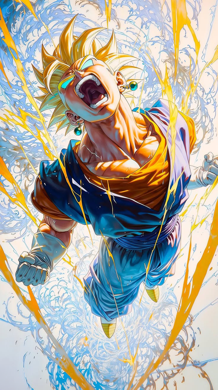 Vegito Power Unleashed - Anime metal wall art plate