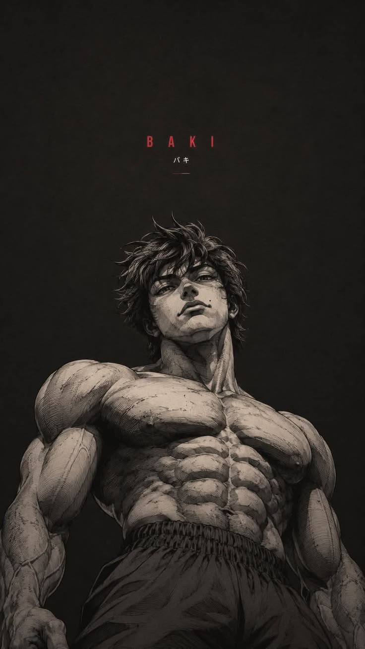 Baki Unbreakable - Anime metal wall art plate
