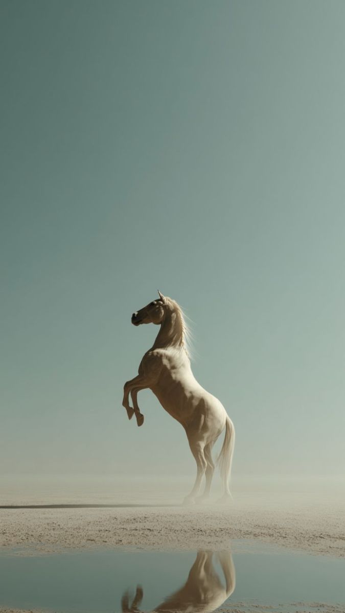 Stallion Rising - Animals/Nature metal wall art plate