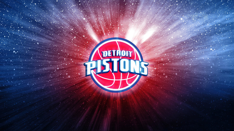 Detroit Basketball – Radiant Burst - Sport metal wall art plate