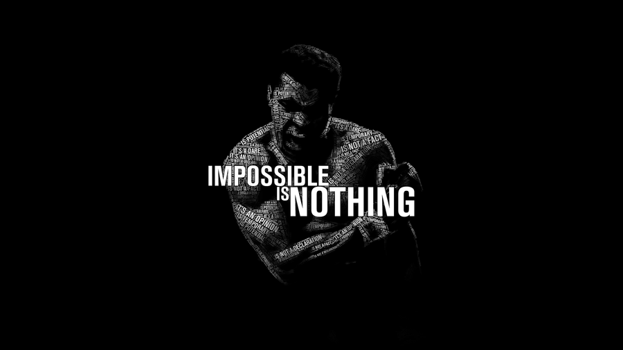 Boxing Legend – Impossible Is Nothing - Sport metal wall art plate