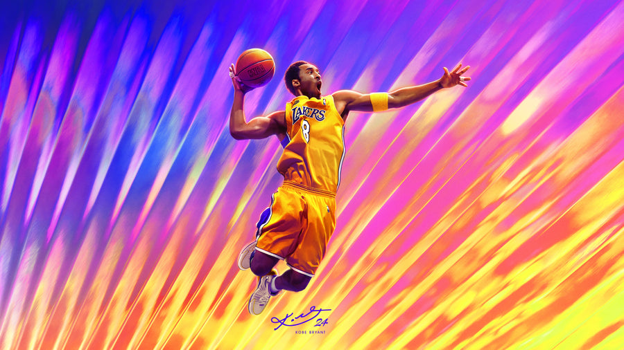 Lakers No. 8 – Flight - Sport metal wall art plate