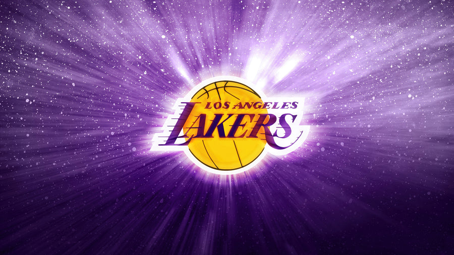 Los Angeles Basketball – Purple Burst - Sport metal wall art plate
