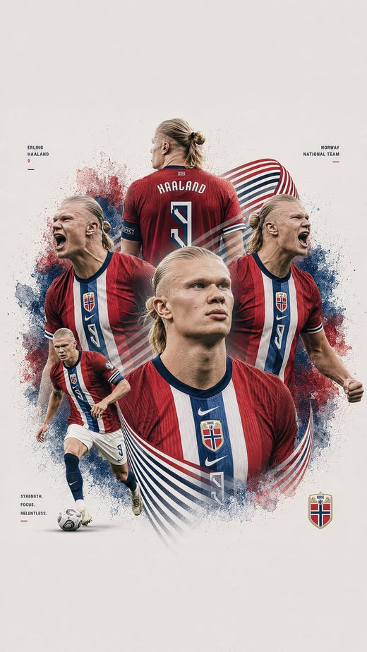 Erling Haaland – Norway - Sport metal wall art plate