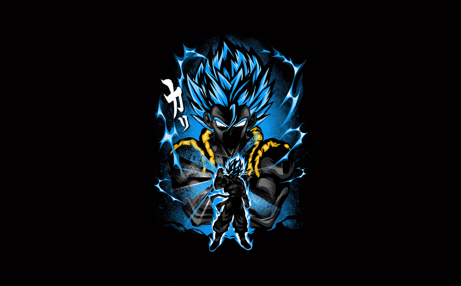 Gogeta Blue – Electric Fusion - Anime metal wall art plate