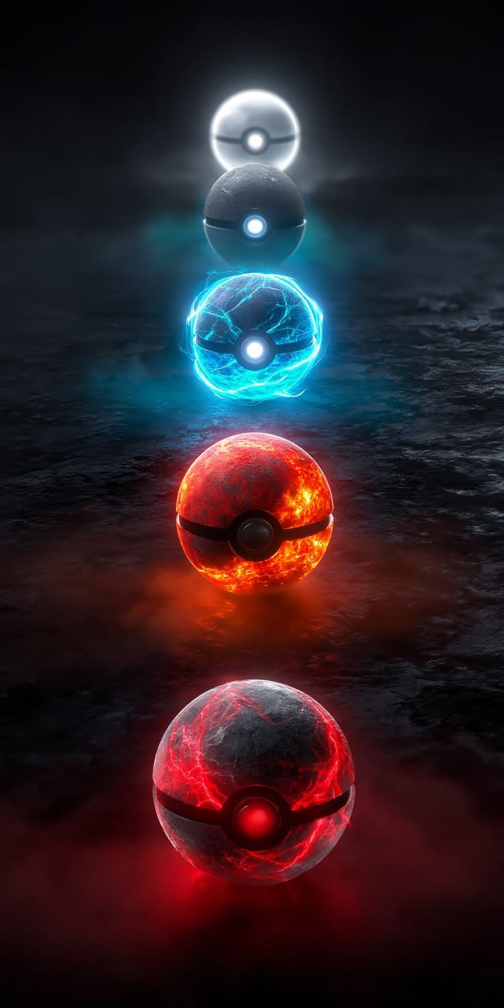 Pokémon – Elemental Spheres - Movies/Shows metal wall art plate