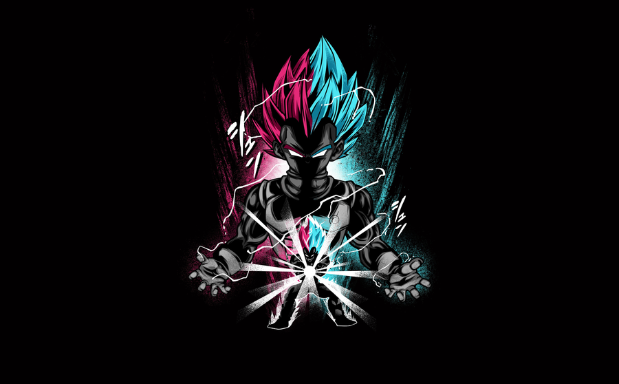 Vegeta – Dual God Forms - Anime metal wall art plate