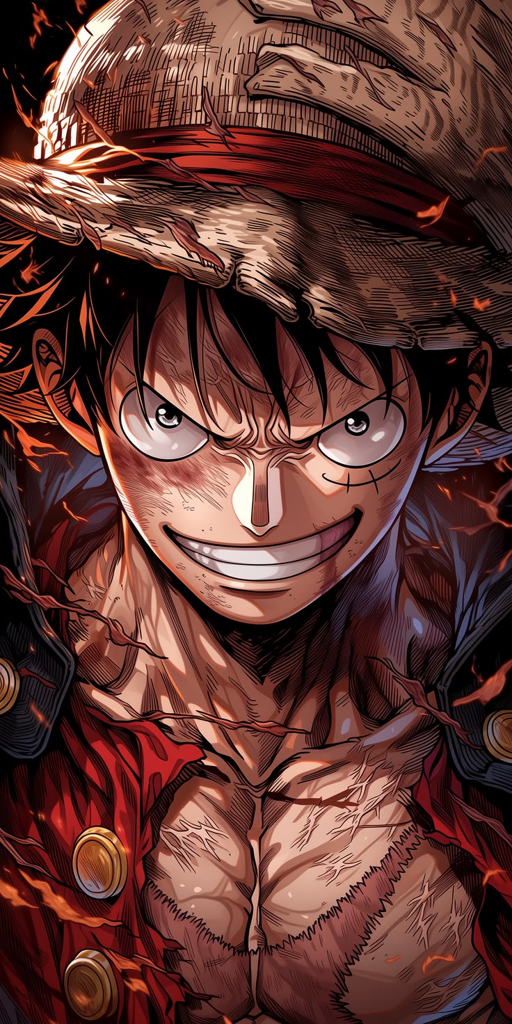 Monkey D. Luffy – Pirate King - Anime metal wall art plate
