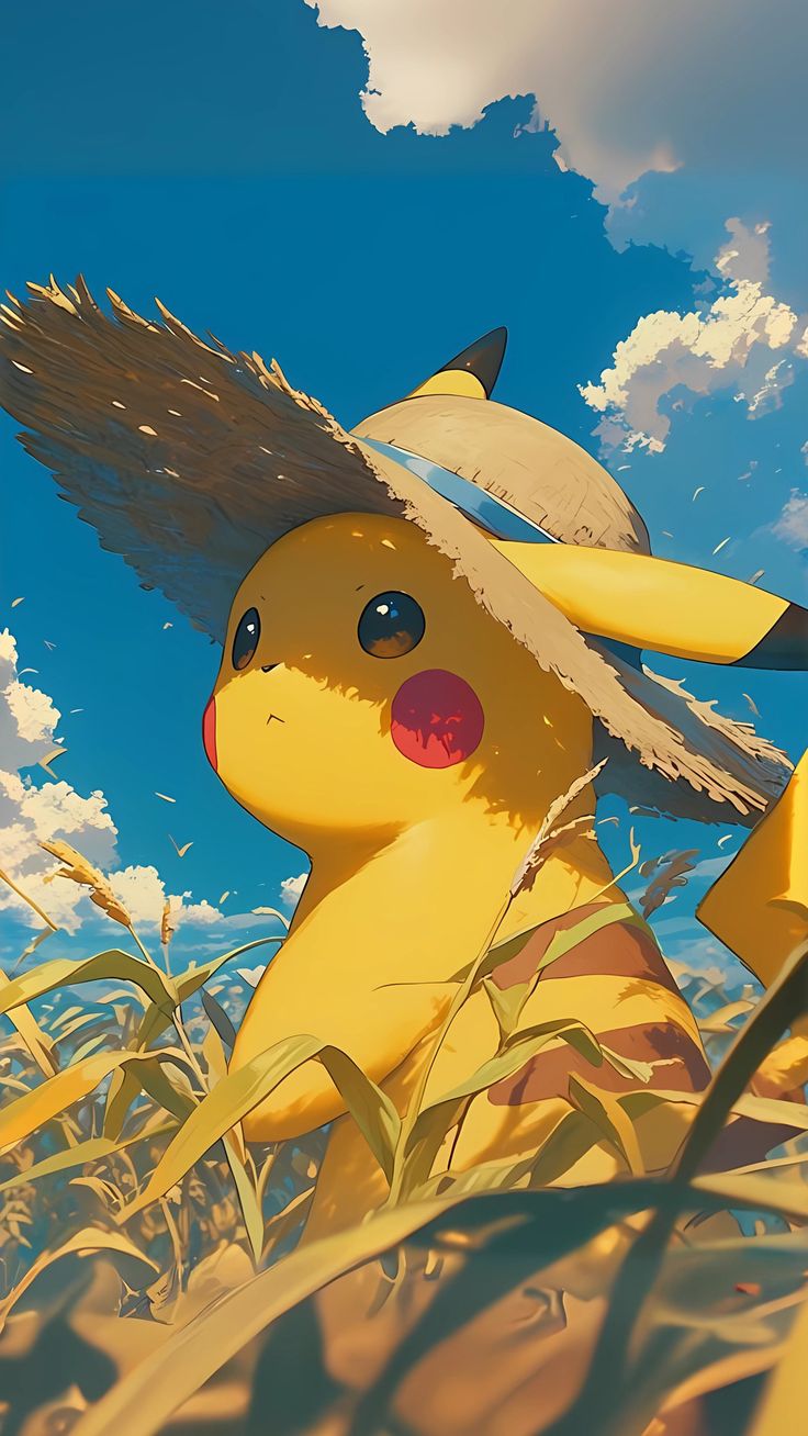 Pikachu – Summer Wanderer - Movies/Shows metal wall art plate
