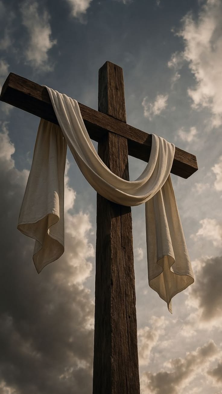 The Empty Cross - Christianity metal wall art plate