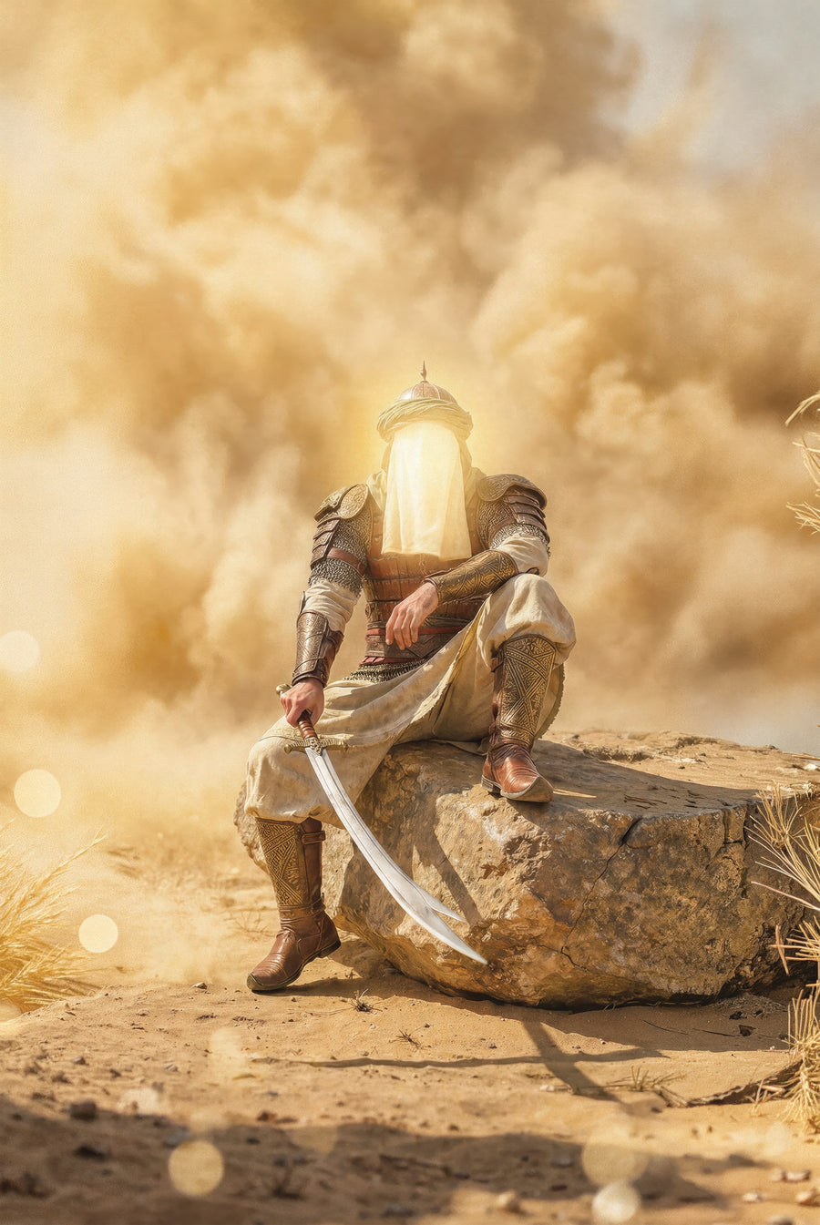 Sword of Resolve - Islam metal wall art plate