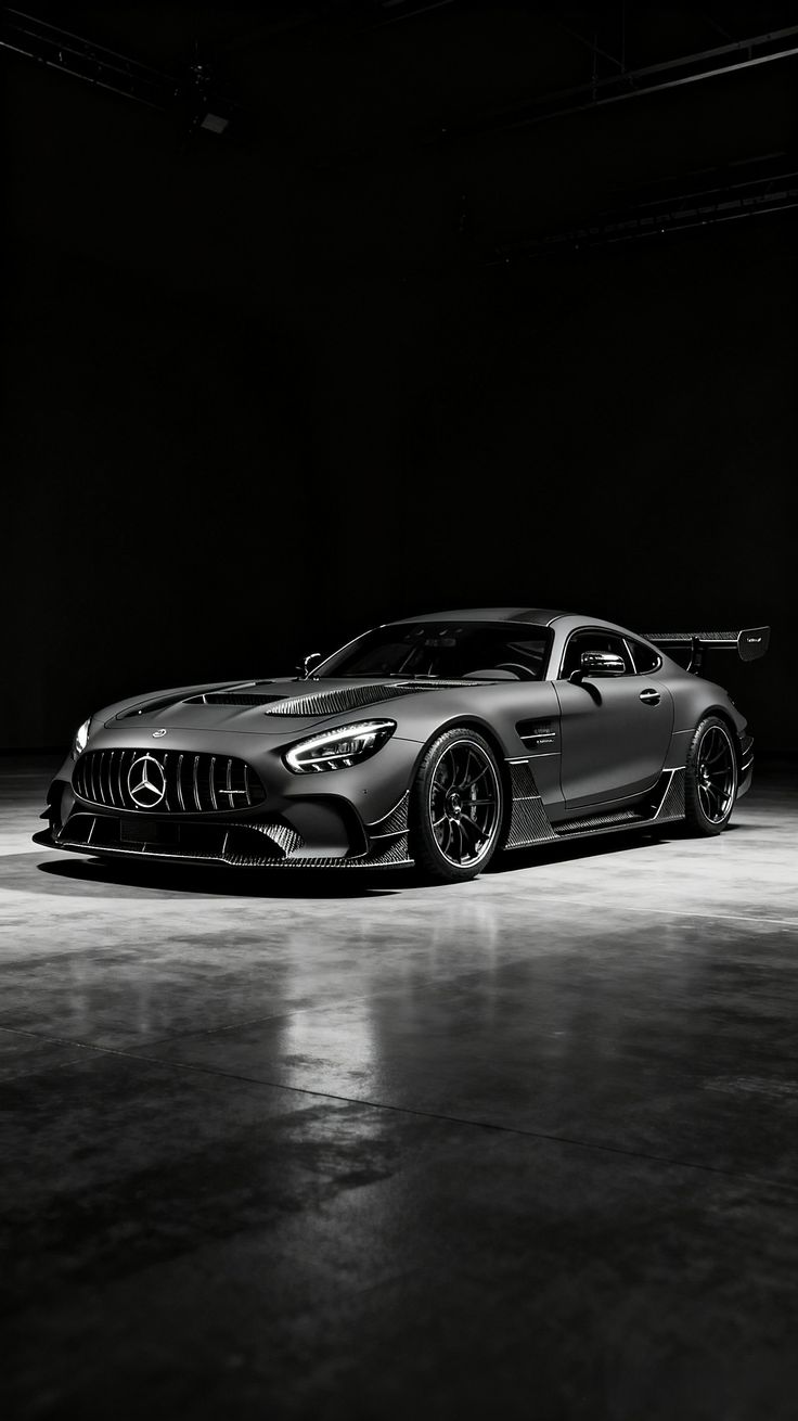 Mercedes-AMG GT Black Series – Midnight Carbon - Automotive metal wall art plate