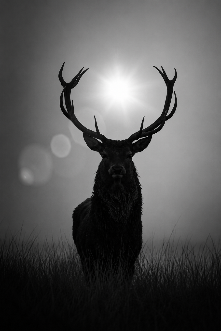 Stag in the Mist - Animals/Nature metal wall art plate