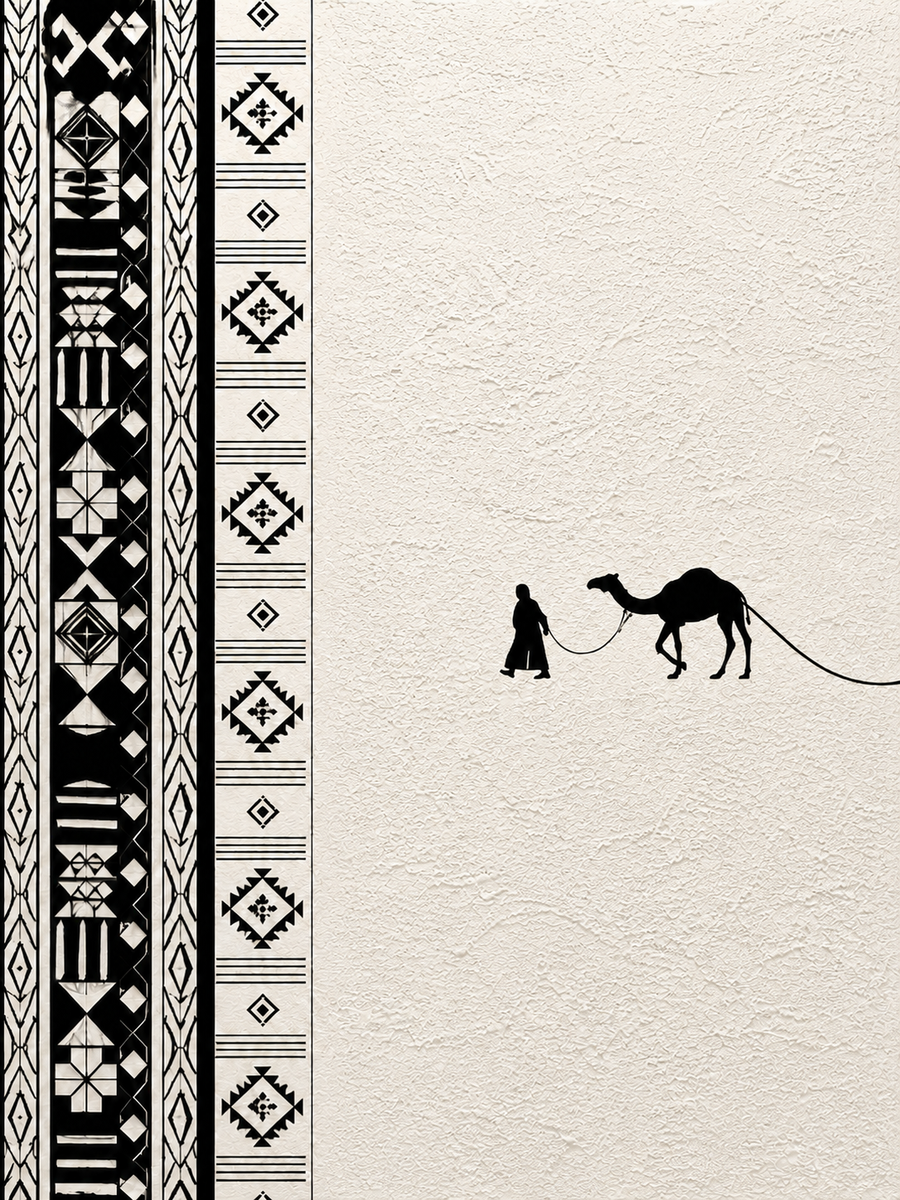 Caravan Across the Sands - Islam metal wall art plate