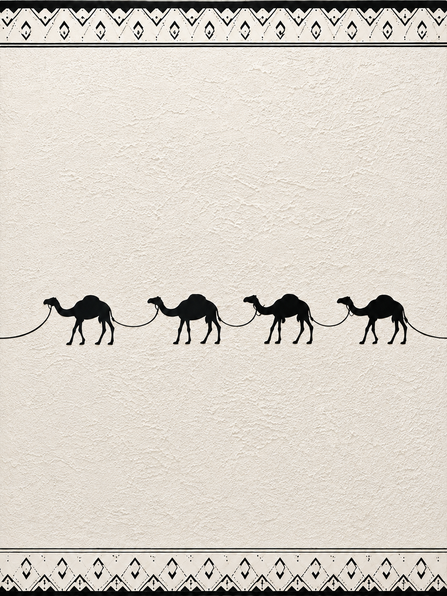 Lone Desert Camel - Islam metal wall art plate