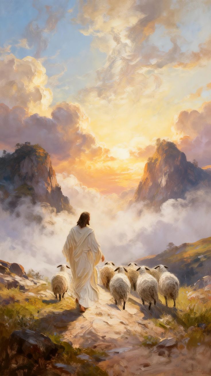 The Shepherd's Path - Christianity metal wall art plate