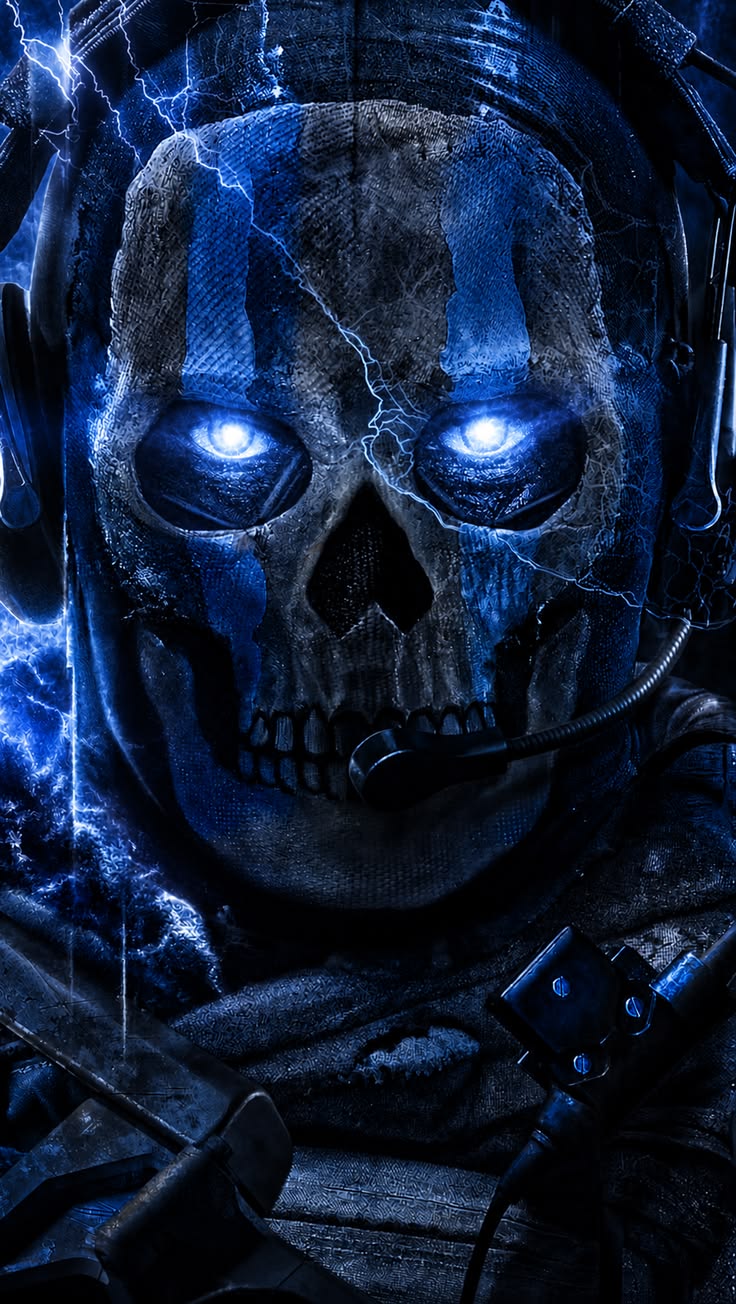 Call of Duty – Frost Ghost - Gaming metal wall art plate