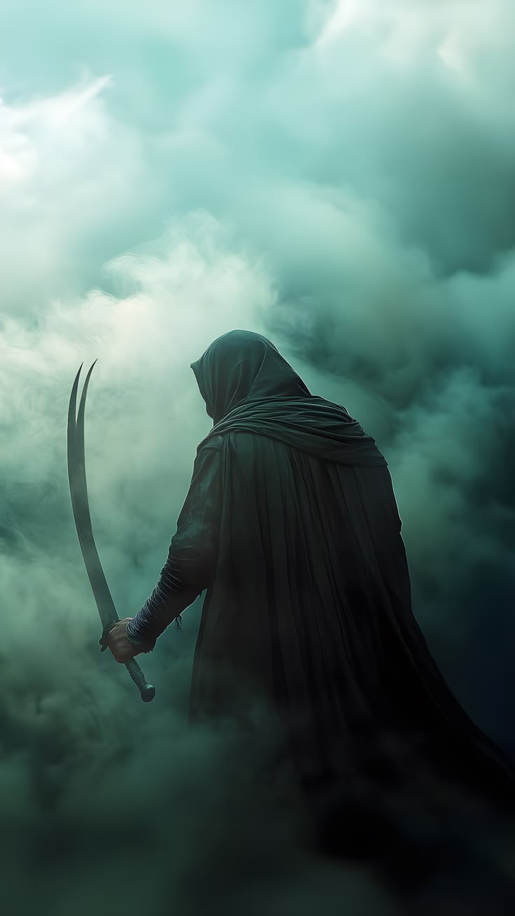 Guardian in Green Mist - Islam metal wall art plate