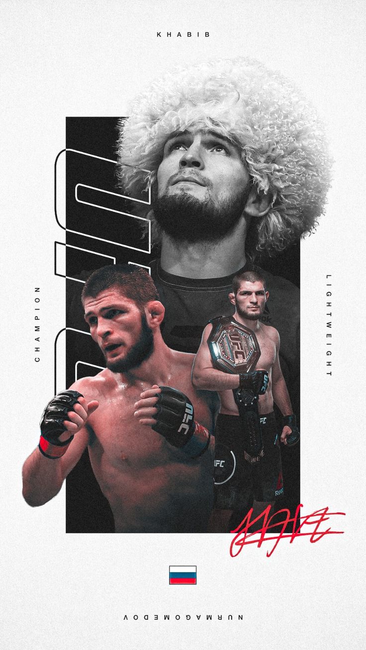 Khabib Nurmagomedov - Sport metal wall art plate