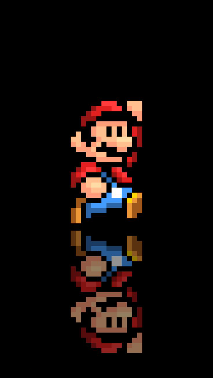 Super Mario – Pixel Reflection - Gaming metal wall art plate