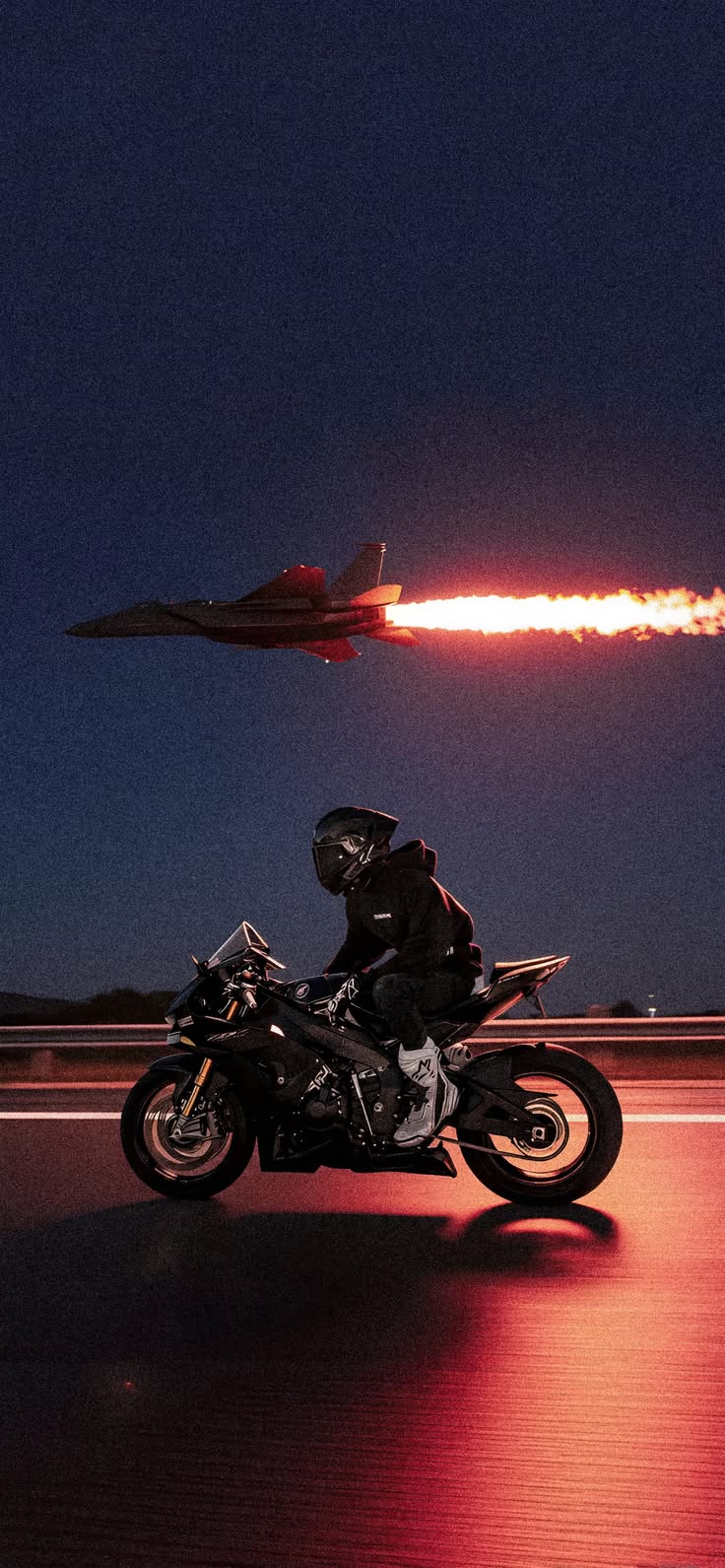 Velocity Beyond – Fighter Jet & Superbike - Automotive metal wall art plate