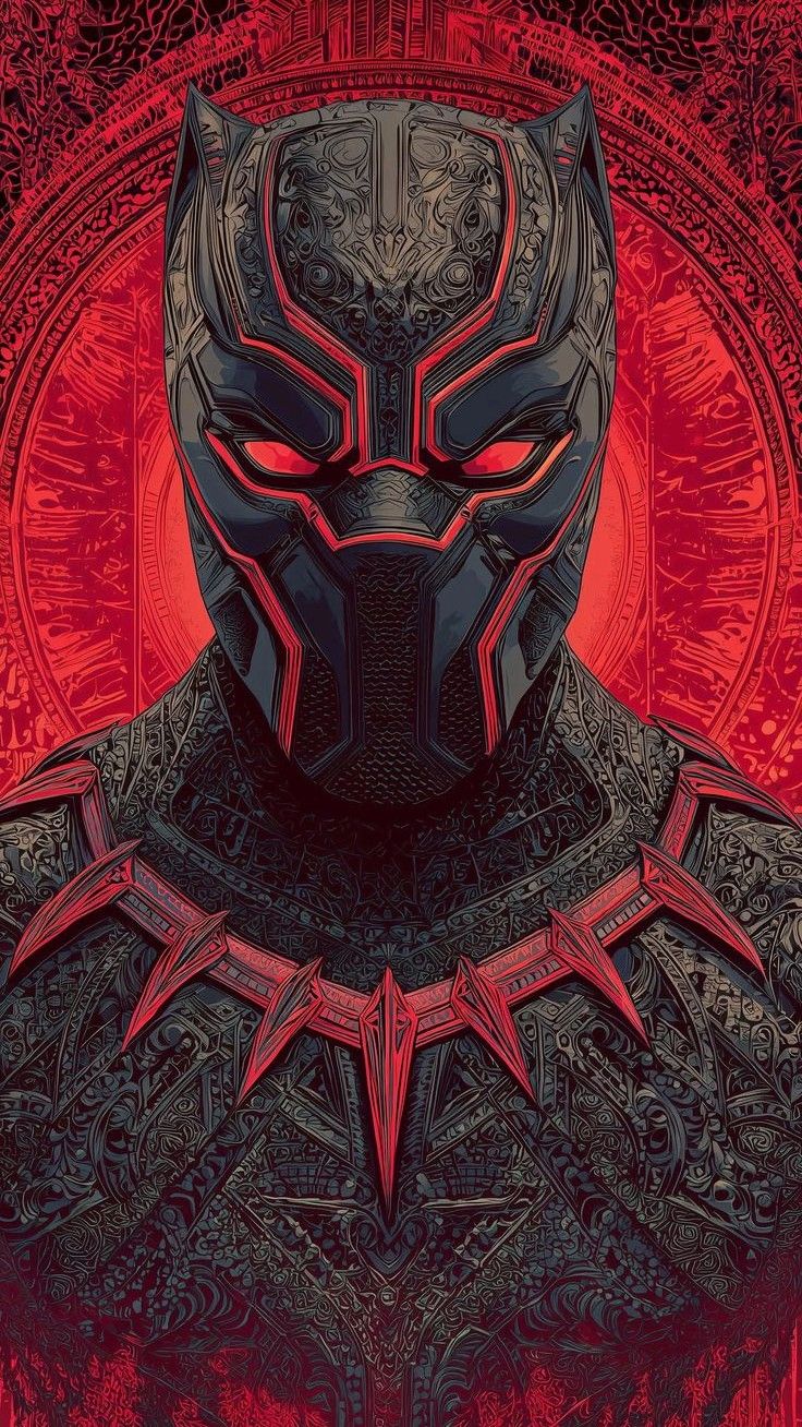 Black Panther – Crimson Legacy - Movies/Shows metal wall art plate