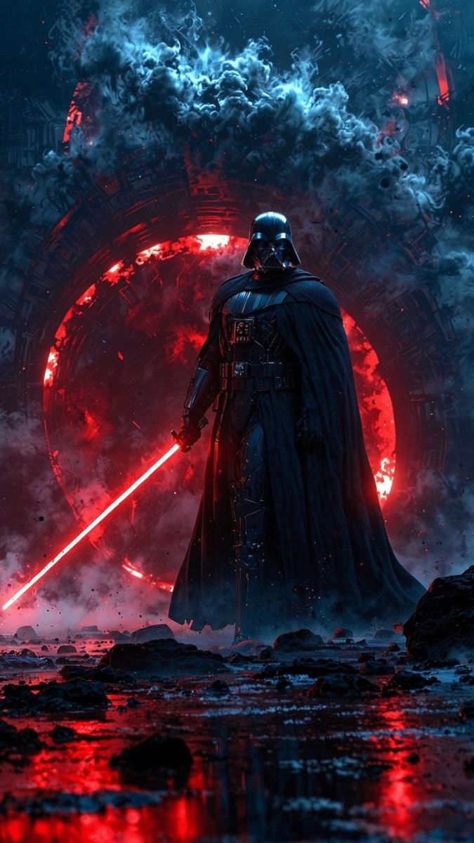 Darth Vader – Red Portal - Movies/Shows metal wall art plate