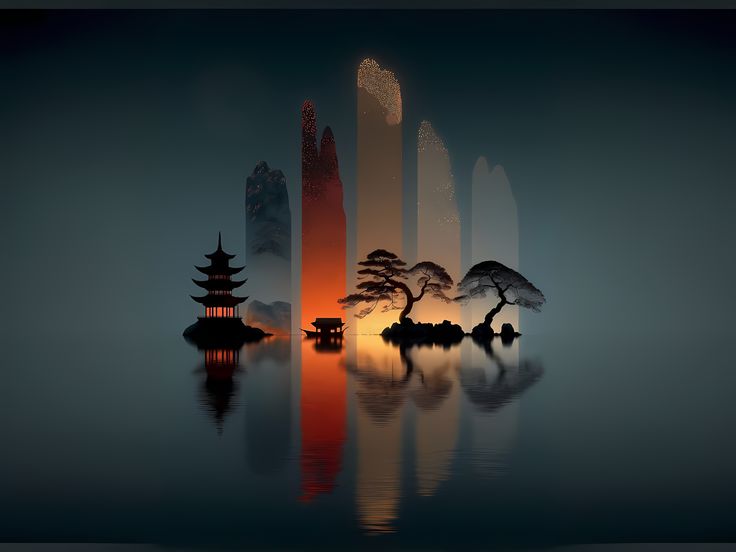 Valley of the Hidden Peak - Fantasy metal wall art plate