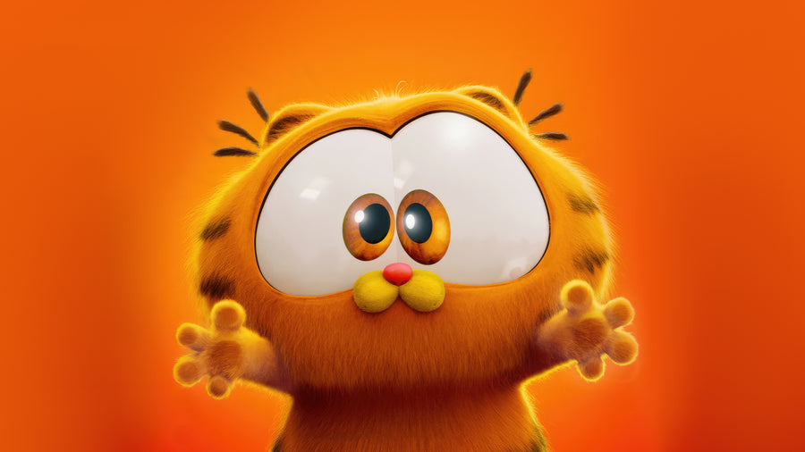Big Eyes, Orange Cat - a wide-eyed orange cat reaching straight out of the frame, on a metal wall art plate