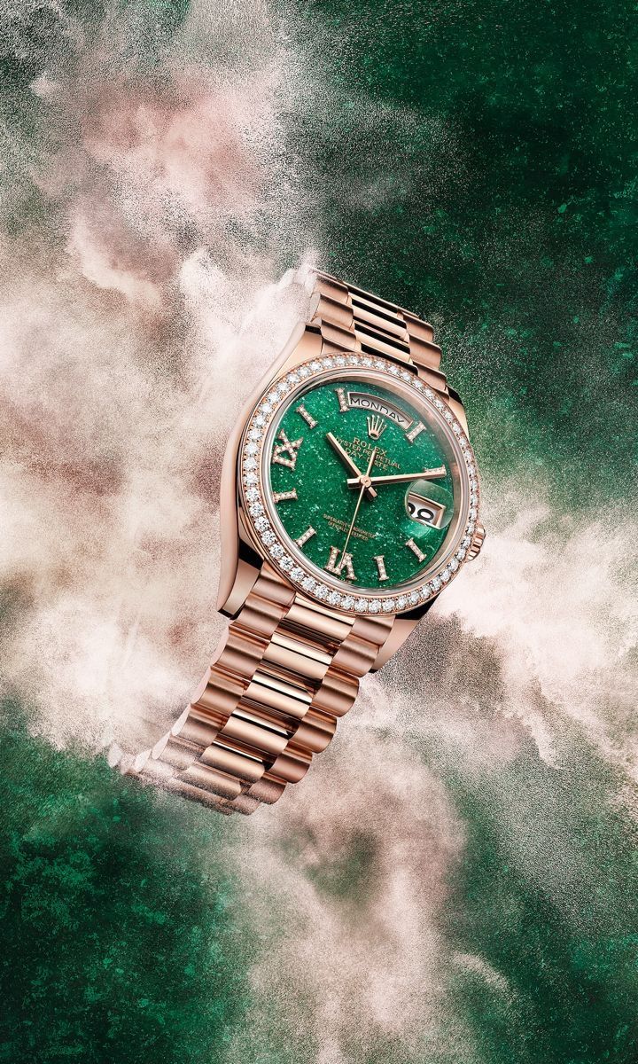 Rolex – Emerald Day-Date - Luxury metal wall art plate