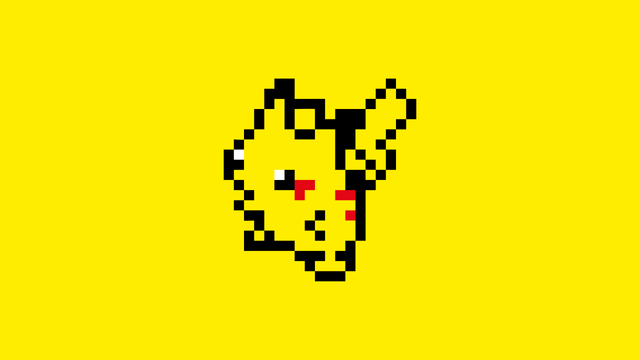 Pixel Mouse - a pixel-art mouse on flat yellow, eight-bit and nothing more, on a metal wall art plate