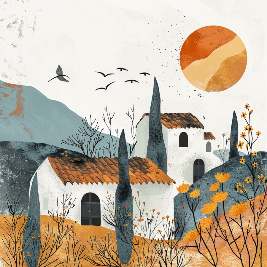 Tuscan Sun Village - white hillside houses