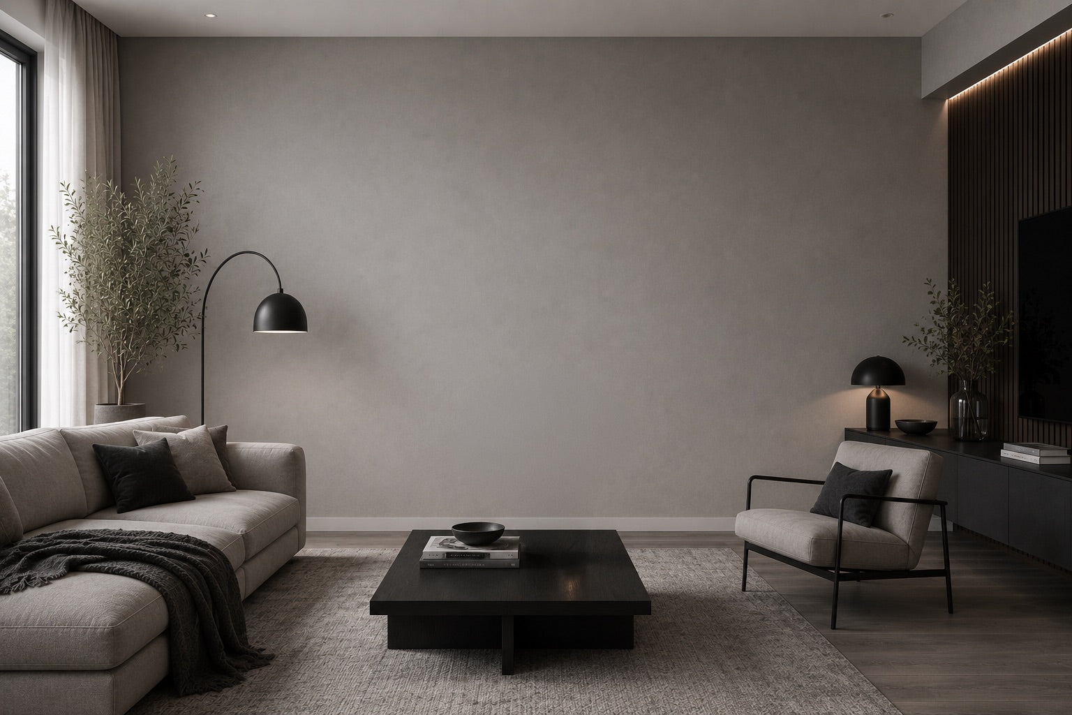 A living room wall